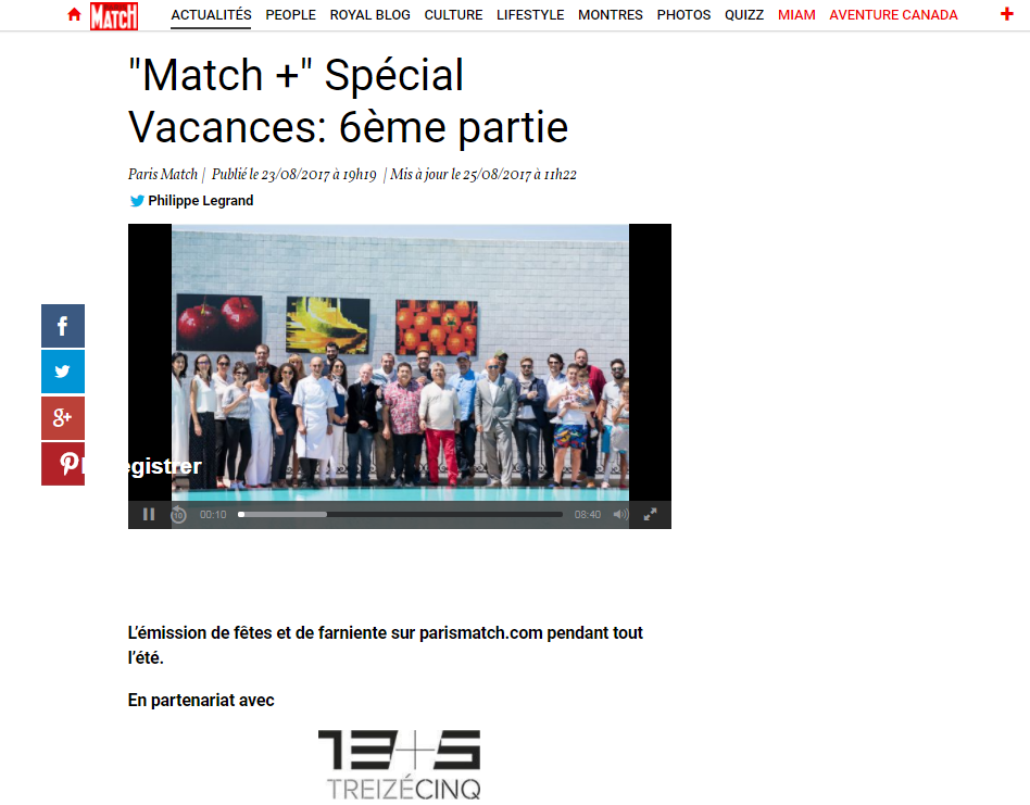 Match + Spécial Vacances Treizecinq6